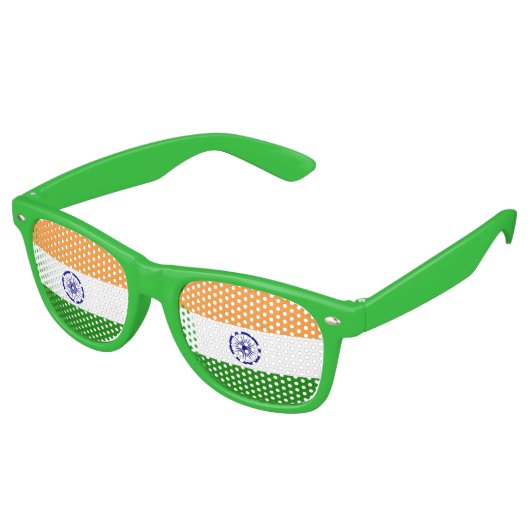 Party Shades Zonnebril - India vlag (Gekanteld)