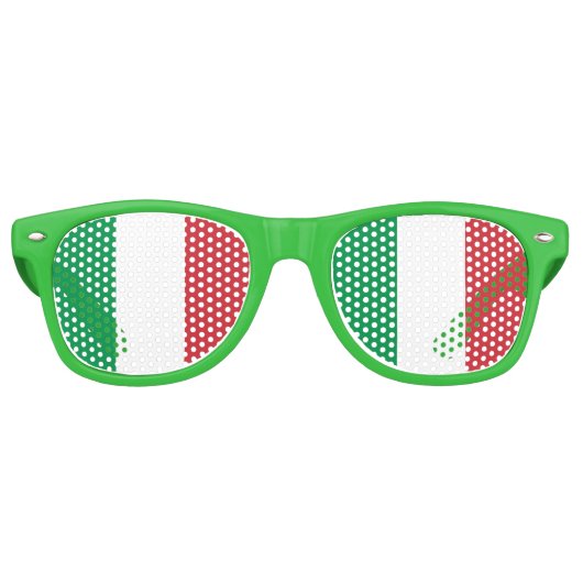 Party Shades Zonnebril - Italië vlag (Voorkant)