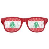 Party Shades Zonnebril - Libanon vlag (Voorkant)