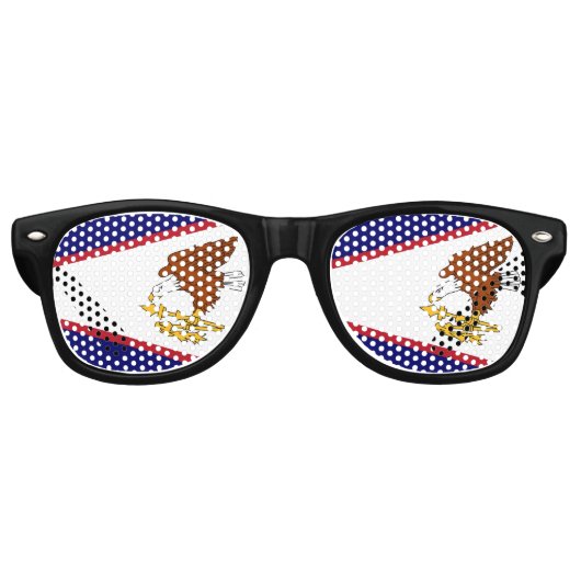 Party Shades Zonnebril met Amerikaanse Samoa vlag (Voorkant)