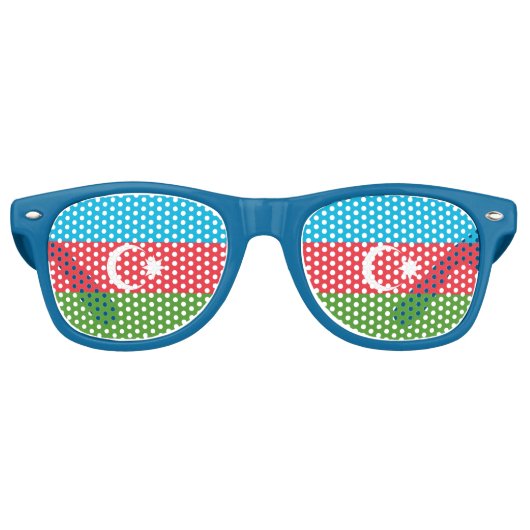 Party Shades Zonnebril met vlag van Azerbeidzjan (Voorkant)
