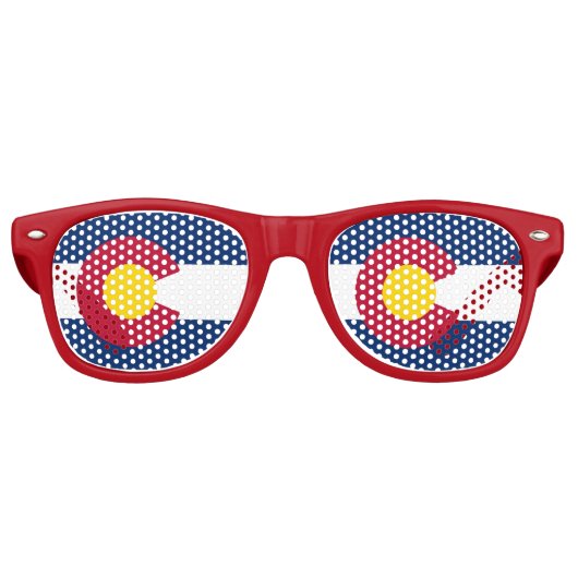 Party Shades Zonnebril met vlag van Colorado, Vere (Voorkant)