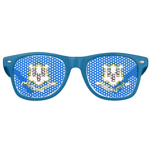 Party Shades Zonnebril met vlag van Connecticut (Voorkant)