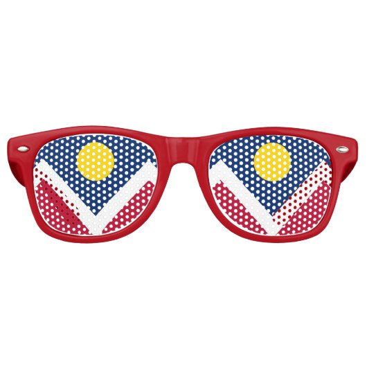 Party Shades Zonnebril met vlag van Denver, Vereni (Voorkant)