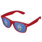 Party Shades Zonnebril met vlag van Guam, Verenigd (Gekanteld)