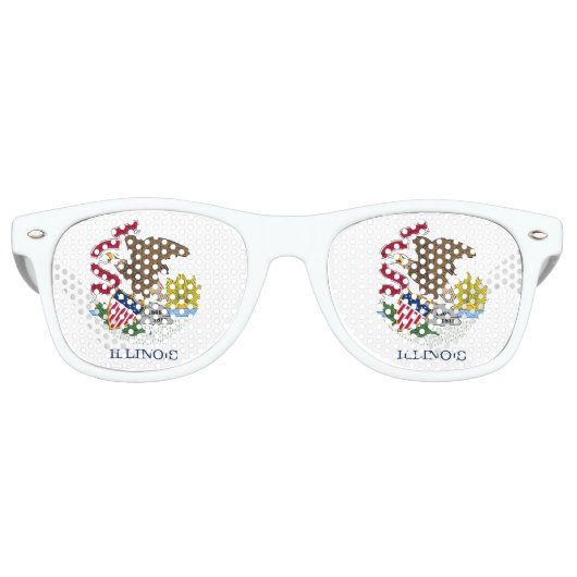 Party Shades Zonnebril met vlag van Illinois, Vere (Voorkant)