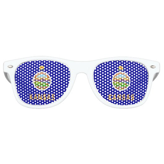 Party Shades Zonnebril met vlag van Kansas, Vereni (Voorkant)