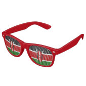 Party Shades Zonnebril met vlag van Kenia (Gekanteld)