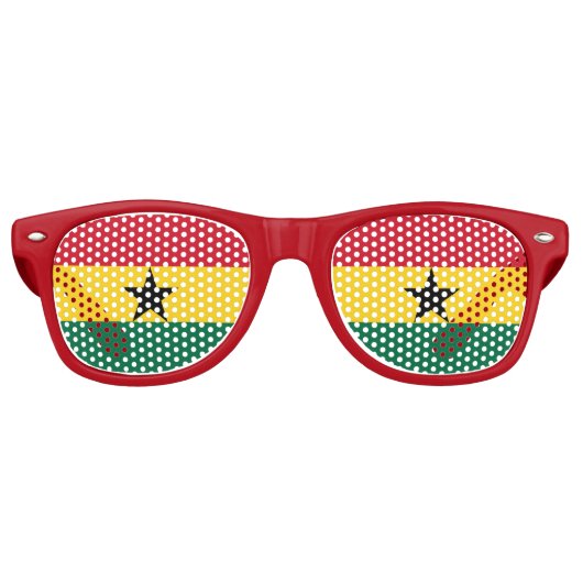 Party Shades Zonnebrillen - Ghana vlag (Voorkant)