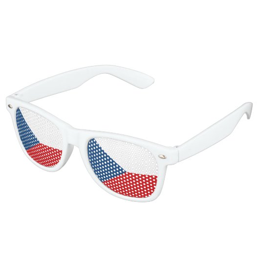 Party Shades Zonnebrillen - Tsjechische vlag (Gekanteld)