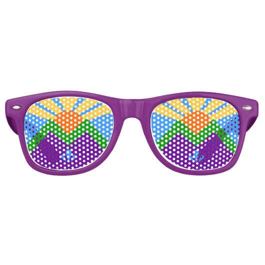 Party Shades Zonnebrillen, vlag van Manitou Spring Retro Zonnebril (Voorkant)