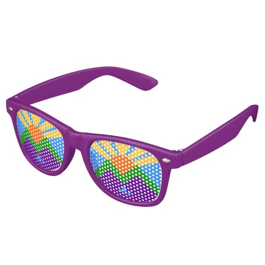 Party Shades Zonnebrillen, vlag van Manitou Spring Retro Zonnebril (Gekanteld)