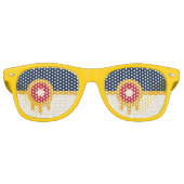 Party Shades Zonnebrillen, vlag van Tulsa, Oklahom Retro Zonnebril (Voorkant)