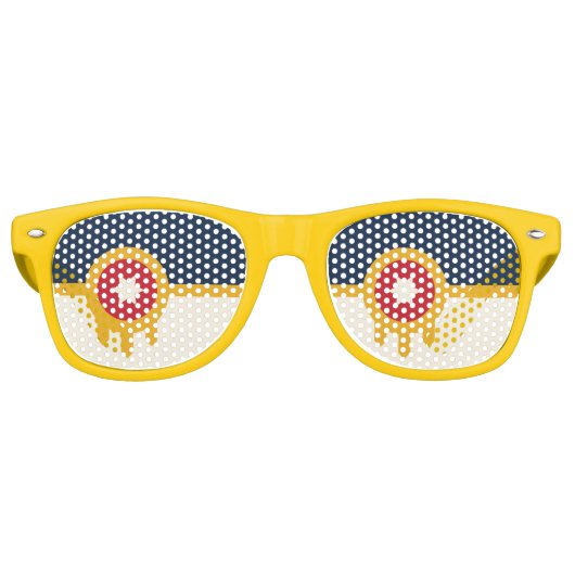 Party Shades Zonnebrillen, vlag van Tulsa, Oklahom Retro Zonnebril (Voorkant)