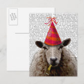 Party Sheep Briefkaart (Voorkant / Achterkant)