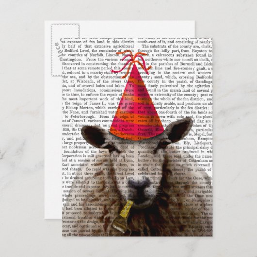 Party Sheep Briefkaart (Voorkant / Achterkant)