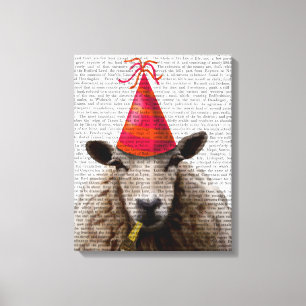 Party Sheep Canvas Afdruk