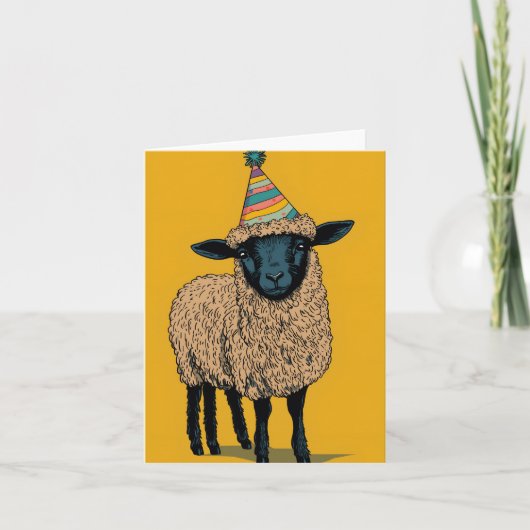 Party Sheep Wenskaart Kaart (Voorkant)