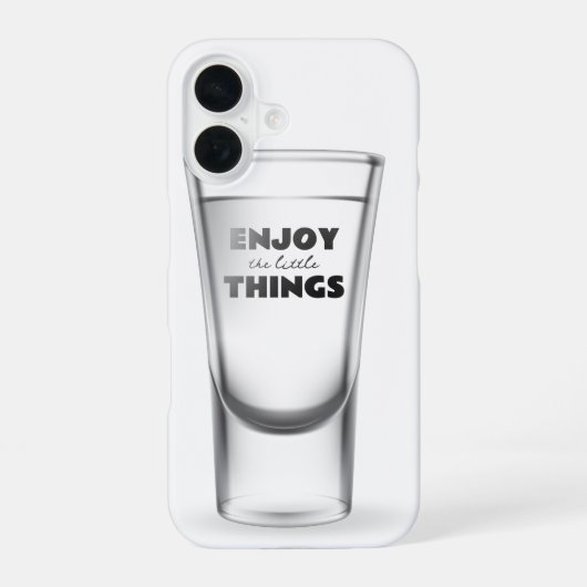 Party Shot Glass met tekst iPhone 16 Hoesje (Achterkant)