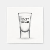Party Shot Glass met tekst Servet (Voorkant)