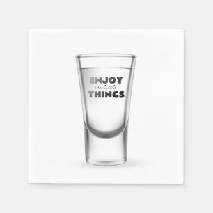 Party Shot Glass met tekst Servet