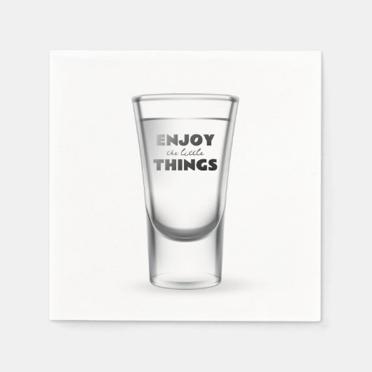 Party Shot Glass met tekst Servet (Voorkant)