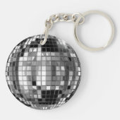 Party Silver Disco Ball Sleutelhanger (Achterkant)