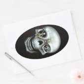Party Skull Ovale Sticker (Envelop)