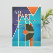 Party Sounds Uitnodiging (Staand voorkant)