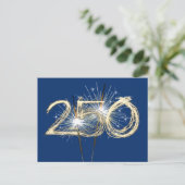 Party Sparklers voor de 250ste verjaardag van Amer Briefkaart (Staand voorkant)