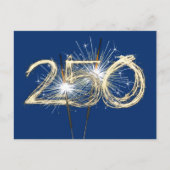 Party Sparklers voor de 250ste verjaardag van Amer Briefkaart (Voorkant)
