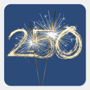 Party Sparklers voor de 250ste verjaardag van Amer Vierkante Sticker