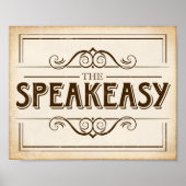 -party SPEAKEASY Sign Print (Voorkant)