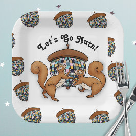 Party Squirrels Let's Go Nuts Papieren Bordje