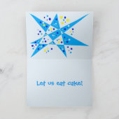 Party Star en Stippen Abstract Happy Birthday Kaart (Binnen)