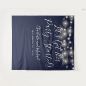 Party Started Lights Navy Blue Foto Achtergrond Wandkleed (Voorkant (horizontaal))