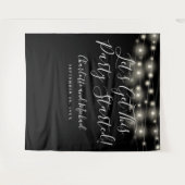 Party Started Lights Zwart Wit Foto Achtergrond Wandkleed (Voorkant (horizontaal))