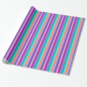 Party Stripes Glossy Wrapping Papier (Uitgerold)