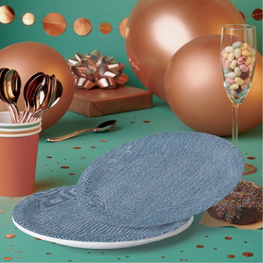 Party Supply Blue Jean Denim Papieren Bordje (Multi)