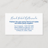 Party Supply Event Hire Visitekaartje (Achterkant)