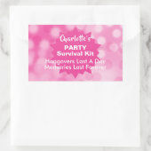 Party Survival Kit DIY Favor Rechthoekige Sticker (Tas)
