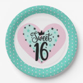 Party! Sweet 16 Birthday Papieren Bordje (Voorkant)