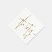 PARTY TAFEL dertig script moderne 30 gouden glitte Servetten (Hoek)