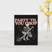 Party Til You Drop (statement & amp; Halloween Gra Kaart (Gele Bloem)