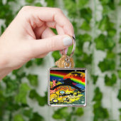 Party Time2-Premium Square Sleutelhanger (Hand)