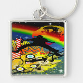 Party Time2-Premium Square Sleutelhanger (Voorkant)