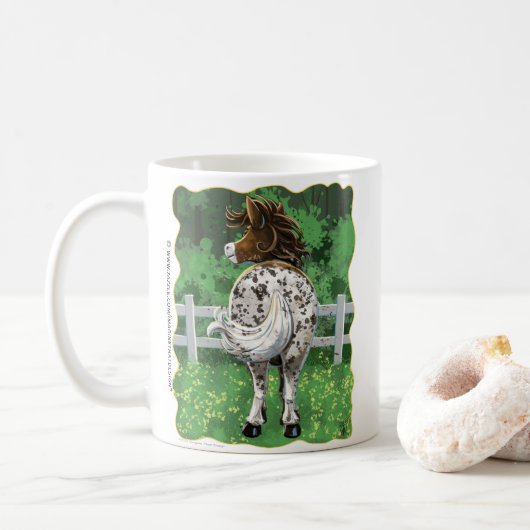 Party Time Appaloosa Horse Coffee Mug Koffiemok (Met donut)
