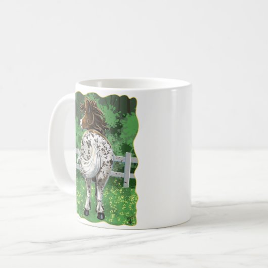 Party Time Appaloosa Horse Coffee Mug Koffiemok (Voorkant links)