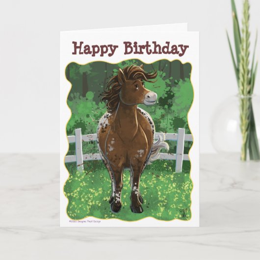 Party Time Appaloosa Horse Kaart (Voorkant)