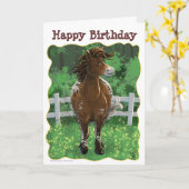 Party Time Appaloosa Horse Kaart (Gele Bloem)